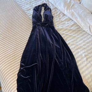 Revelry Dylan Velvet Dress in Navy